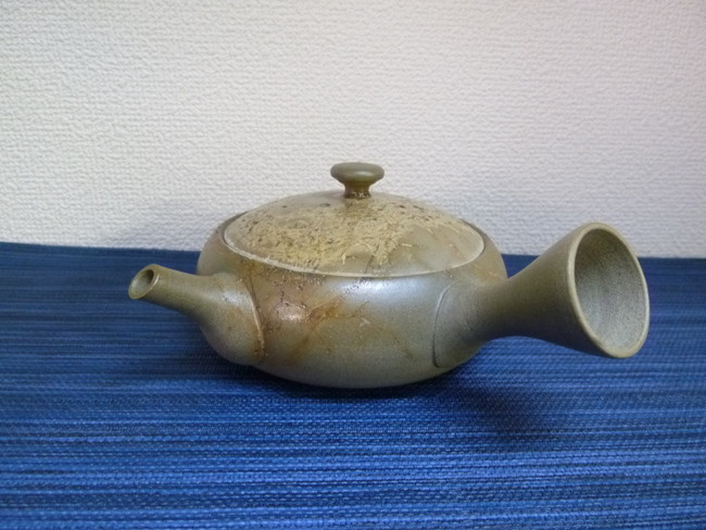 常滑焼　藻掛広口急須