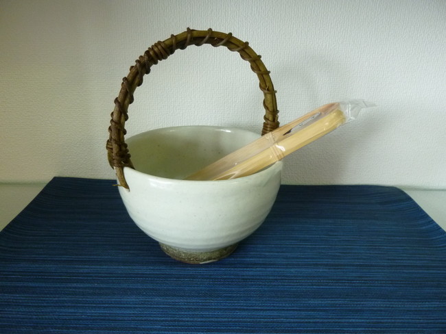 信楽焼　粉引アイスペール