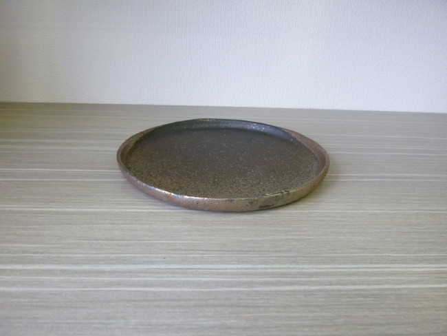 信楽焼　ケーキ皿　M　茶