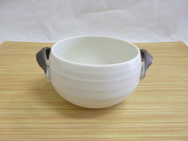 美濃焼　乳白マットシチューボール