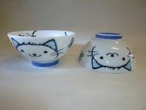 美濃焼　粒粒ねこ茶碗