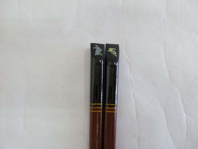 若狭塗　箸　彩うさぎ