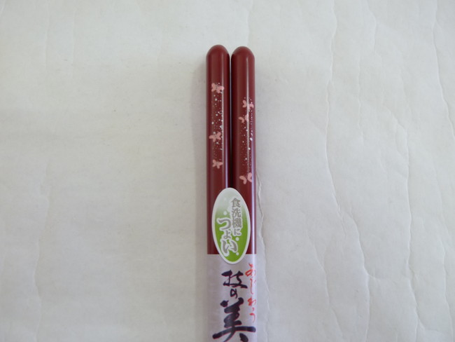 若狭塗　箸　春咲蝶