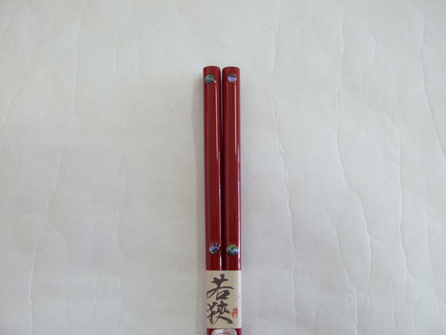 若狭塗　箸　雫玉