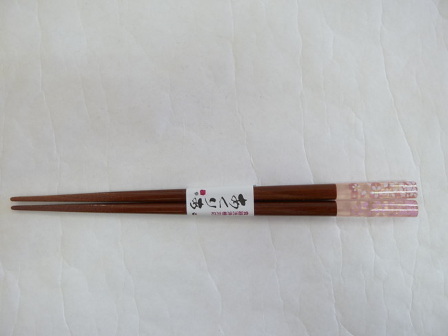 若狭塗　子供箸　アクリア恋桜