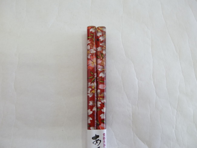 若狭塗　箸　アクリア野桜