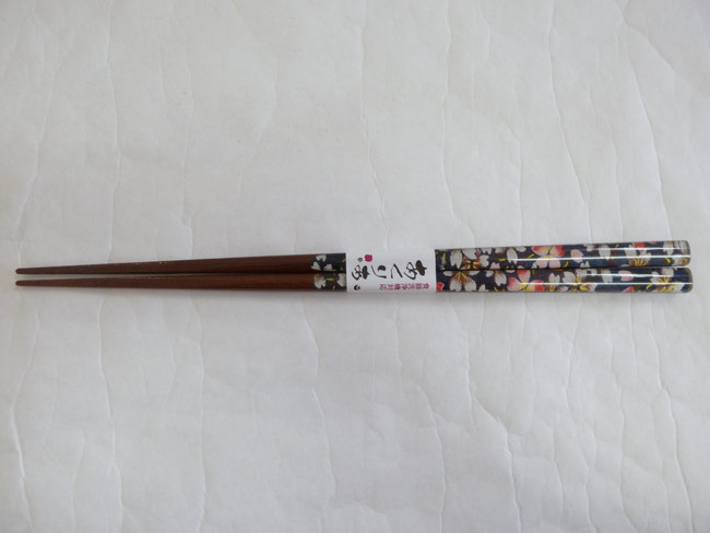 若狭塗　箸　アクリア野桜