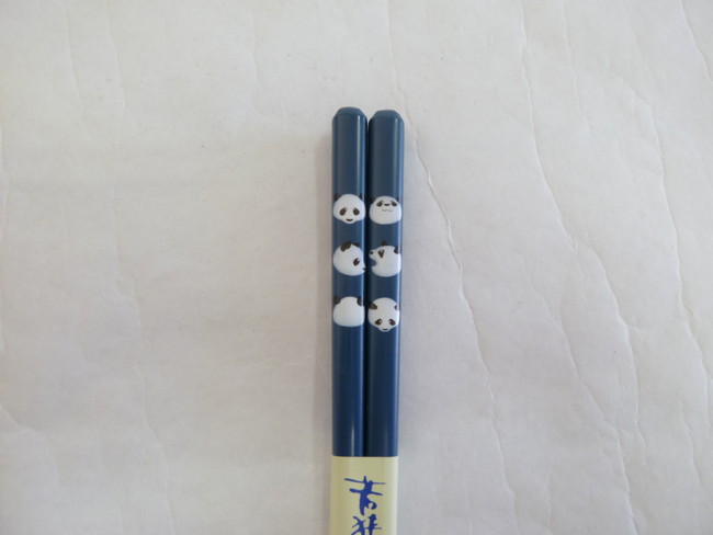 若狭塗　子供箸　パンダ