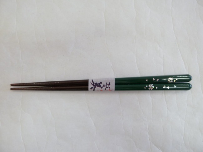 若狭塗　子供箸　天丸桜花