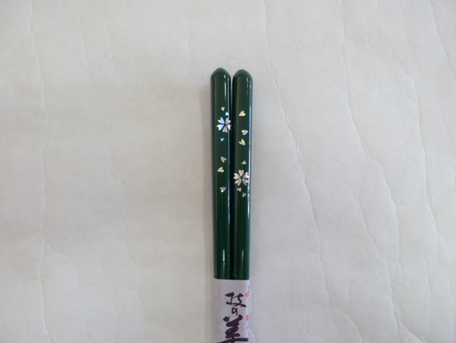 若狭塗　子供箸　天丸桜花